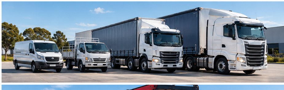 Delivery vans and trucks